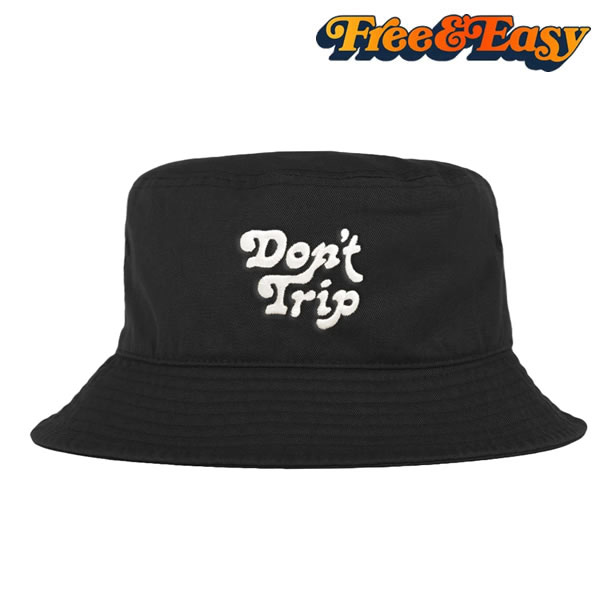 Free Easy Don T Trip Bucket Hat 随意アンド楽 ロゴタイプ 水おけハット Bh13 Blk 取寄商品 お届けまでに2 4ウイーク位受け取るします Pasadenasportsnow Com