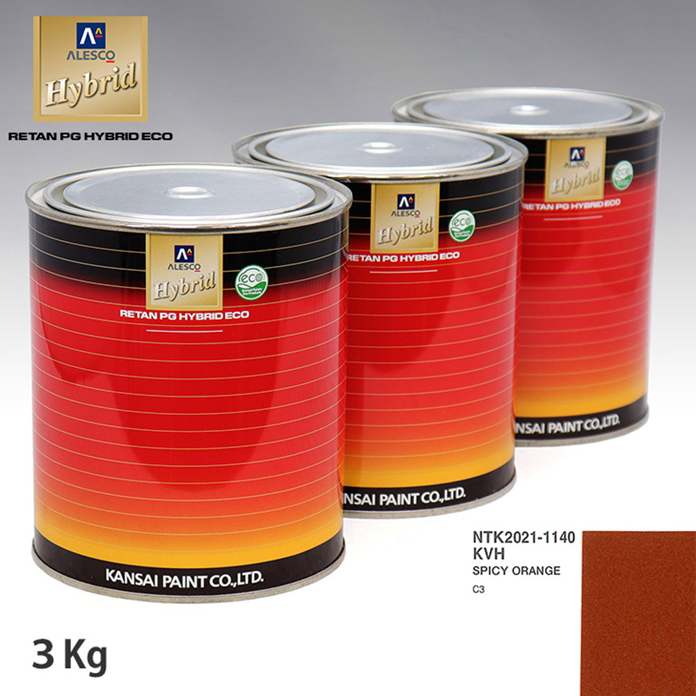 関西ペイント ハイブリッド 調色 シトロエン KVH SPICY ORANGE　3kg（希釈済）｜PROST プロフェッショナルストア