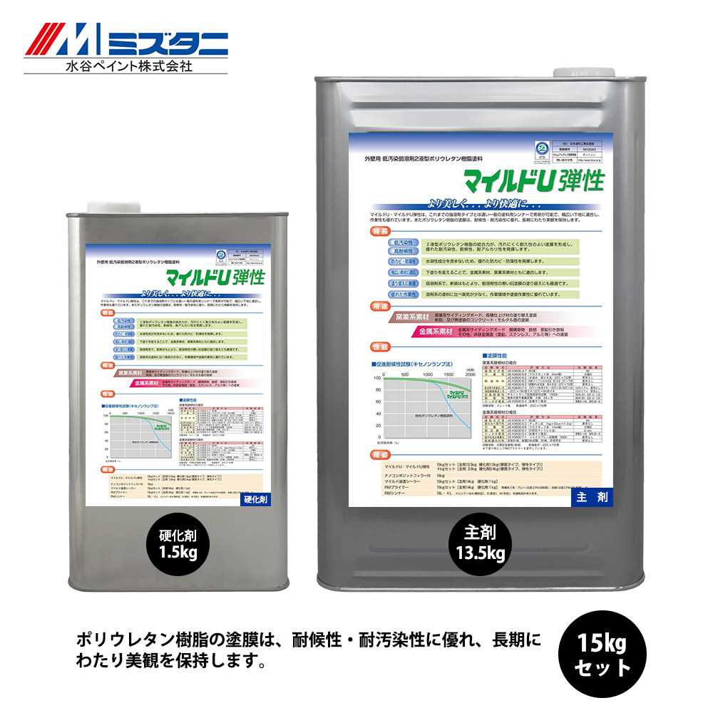 弾力性もの柔らかU 有機エロー 15kg仕掛ける【製造業者直送便/代引不可】水谷絵の具 内外壁用 絵の具
