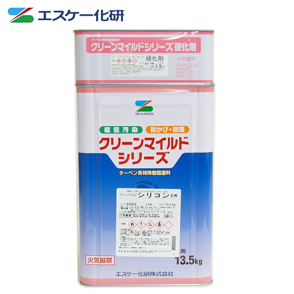クリーンマイルドシリコン 3分艶 15kgセット 白/淡彩色 エスケー化研 外壁 塗料|PROST プロフェッショナルストア