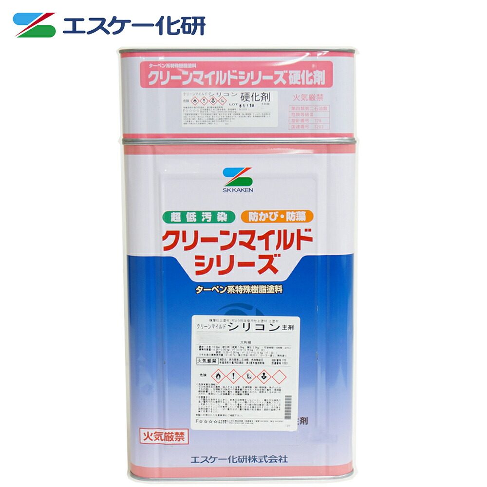 弾力性クリーンマイルドシリコン 16kg書き割り 濃染めつける エスケー化研  外壁 えの具