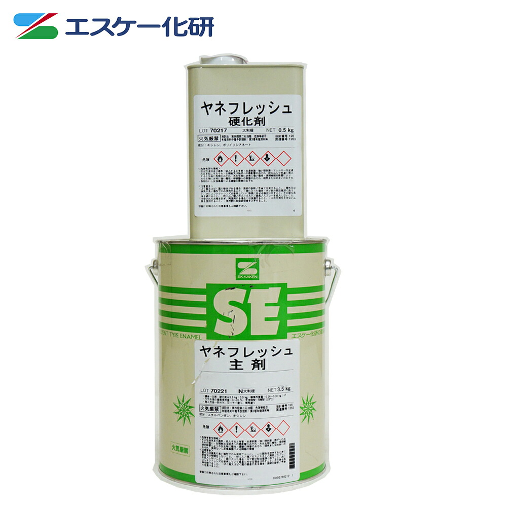 送料無料!ヤネフレッシュ 4kgセット 艶あり 割高色 エスケー化研 屋根用 特殊ポリウレタン樹脂塗料|PROST プロフェッショナルストア
