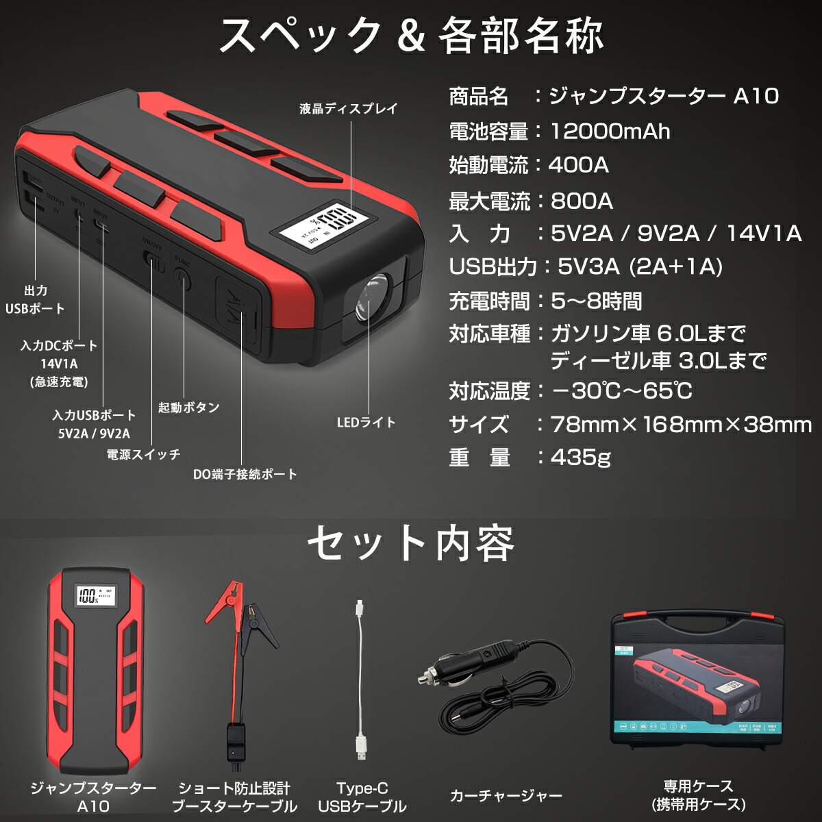 Ssl ジャンプスターター 12v車用エンジンスターター ブースターケーブル 100mah 車のバッテリー上がり対策 ガソリン車 ディーゼル車対応 災害時の電源確保 Led緊急ライト搭載 非常用電源 防災グッズ バイク スマホ Pse認証済 6ヶ月保証 Kanal9tv Com