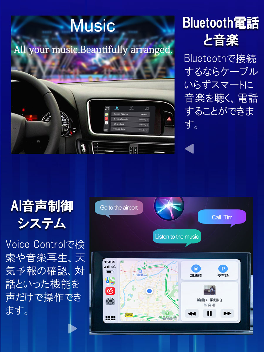 95％以上節約 SSL CarPlay AI BOX Android GPS付 CarPlayナビをAndroidシステムに Google  PlayストアからYouTubeやNetflixなどを自由にインストール 楽しめる 画面2分割表示可能 Googleマップ 音楽 Siri 通話  メッセージ送受信対応 4G 64G 純正有線カープレイ搭載車専用 1 ...