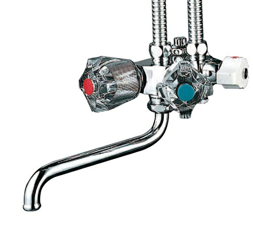 【アウトレット販売・最短当日出荷】KVKソーラー2ハンドル混合栓専用形ビス止 KM50NC ※新品、未使用品です。箱に色褪せあり|プロストック店