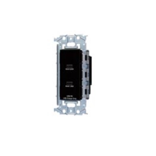 ◆Panasonic(パナソニック) アドバンスシリーズ埋込充電用USBコンセント2ポート ブラック WTL1488B
