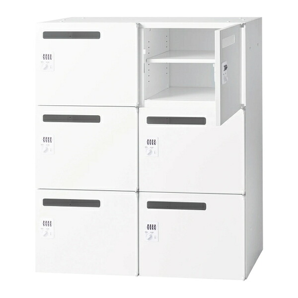 井上金庫 IC書庫 D450 6人用 パーソナルロッカー ダイヤル錠 IC-0910NPD6 MW W900 D450 H1050【受注品】ホワイト