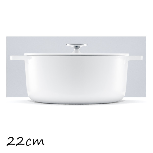 リンナイ 無水調理鍋 Leggiero (レジェロ) 22cm 高品質アルミ鋳物 RBO-MN22A(WH) ホワイト 17,071円