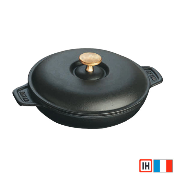 staub ストウブ ラウンドプレート 20cm 黒 ラウンドホットプレート