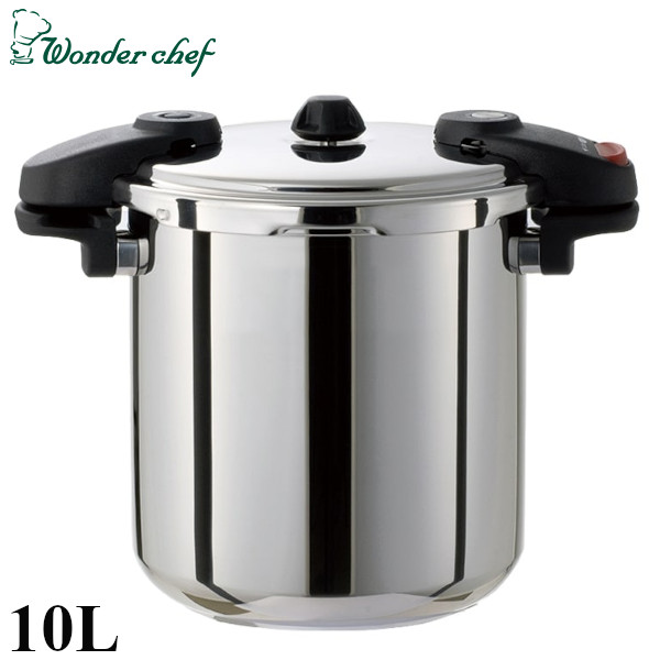 ワンダーシェフ 業務用圧力鍋 10L 1.0升 全面三層構造 610232 Pro MIDDLE3｜プロストア