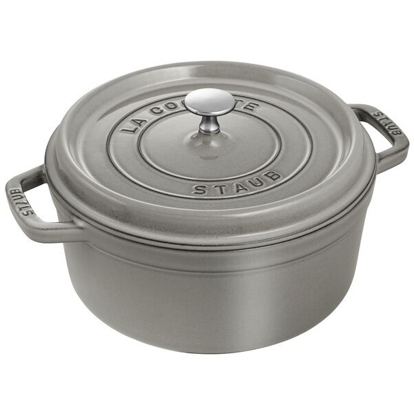 staub ストウブ ピコ ココット 丸 24cm IH対応 グレー