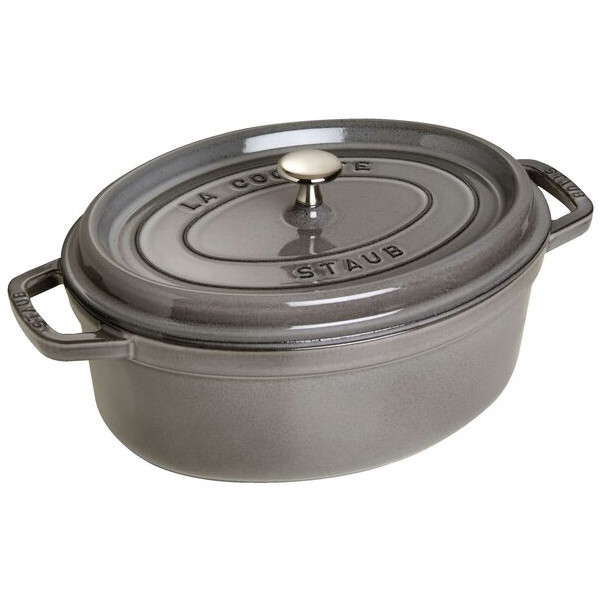 staub ストウブ ピコ ココット 楕円 29cm IH対応 グレー