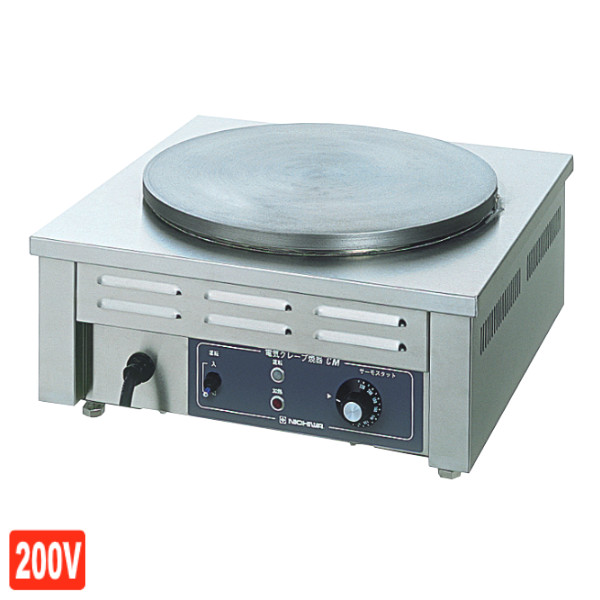 ニチワ　クレープメーカー　CM-410 クレープ焼き機　厨房機器　業務用 楽天市場】CM-410 ニチワ電機 電気クレープ焼器 単相100V 業務用