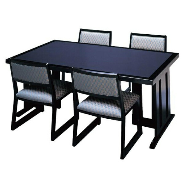 楽天市場】新の皇帝 4人用 高さ可変テーブル 黒乾漆メラミン 1500×900