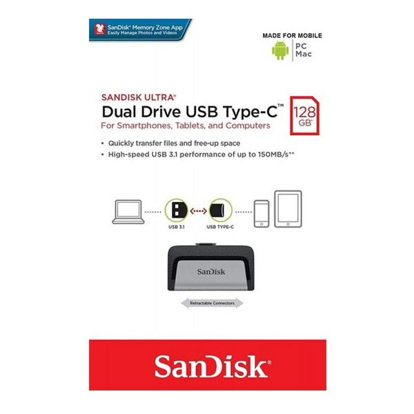 メール便送料無料 サンディスク Usb3 1フラッシュメモリ 128gb Usb Type Cコネクタ Sdddc2 128g G46 デュアルusbメモリ Sandisk 海外リテール Epheseweb Com