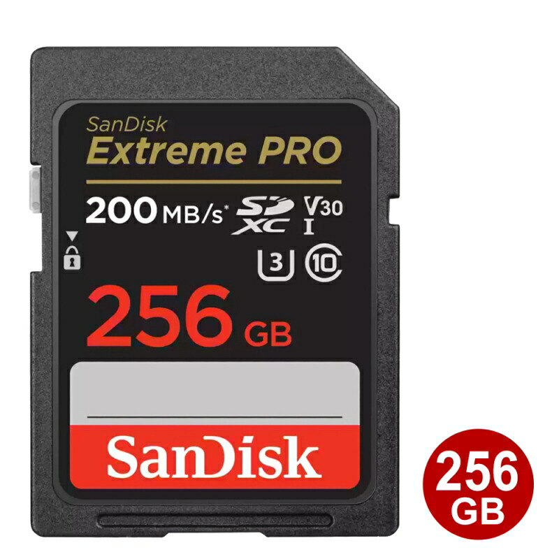 サンディスク SDXCカード 256GB EXTREME PRO Class10 UHS-1 U3 V30 200MB/s SDSDXXD-256G-GN4IN SanDisk SDカード 海外リテール 【メール便送料無料】｜工具・DIYストア プロサポート