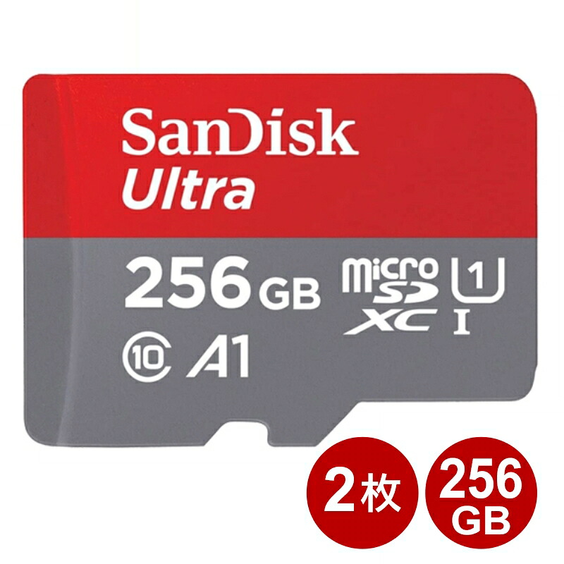 サンディスク microSDXCカード 256GB 2枚セット Ultra class10 UHS-1 A1 150MB/s microSDカード SanDisk 海外リテール SDSQUAC-256G-GN6MN-2P 【メール便送料無料】