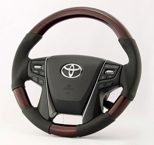 楽天市場】【KENSTYLE ケンスタイル】ステアリング【黒木目調/レザー