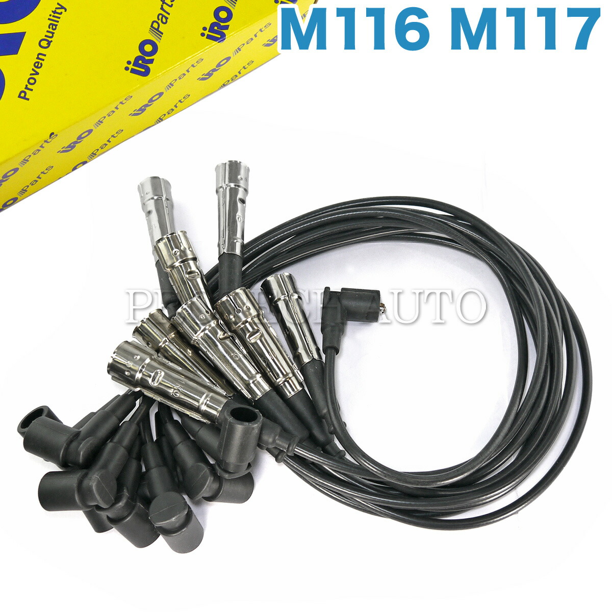 URO製 ベンツ Sクラス W126 プラグコード 一台分 M116 M117 エンジン用 1171500219 420SEL 560SEC 560SEL