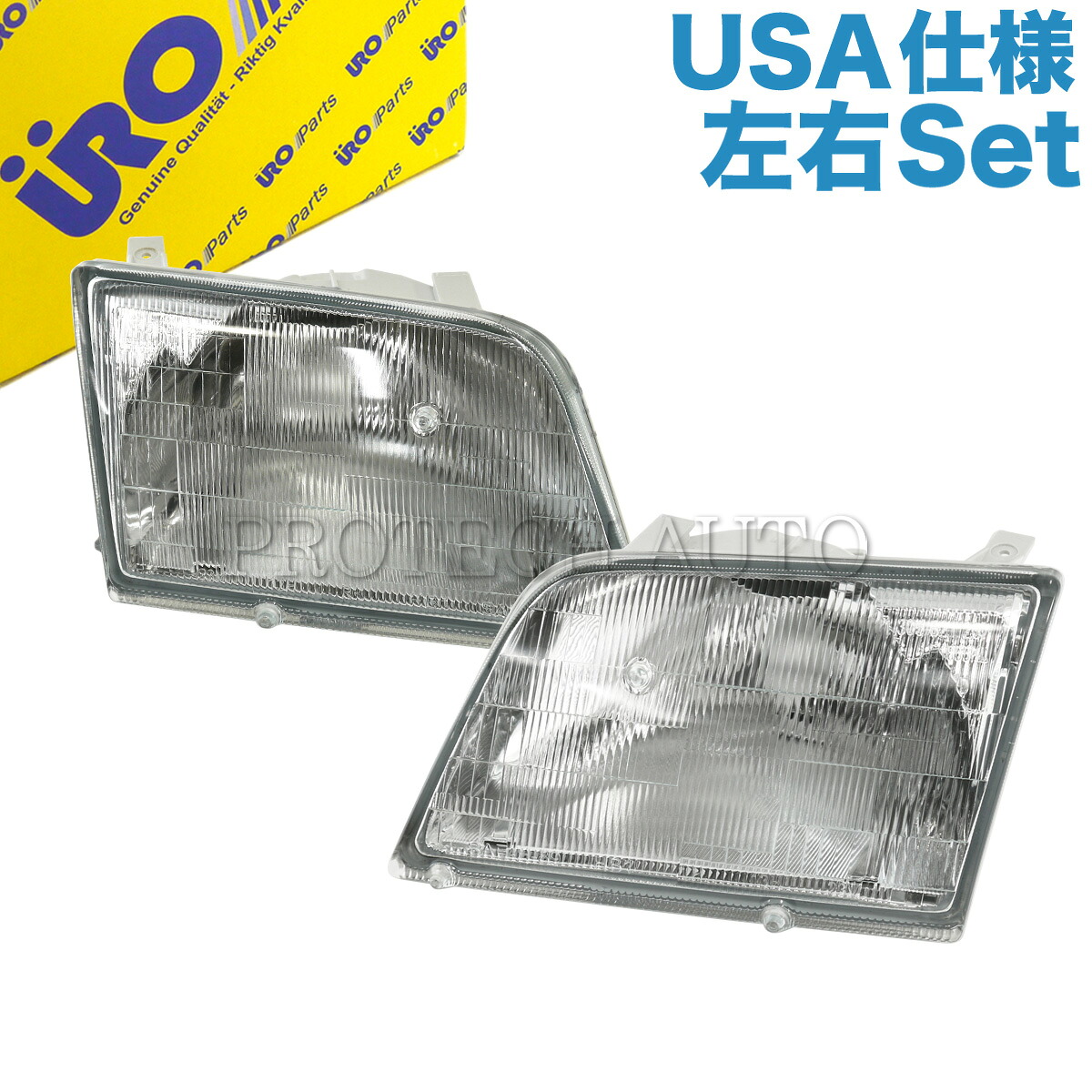 URO製 ベンツ SL R129 SL320 SL500 SL600 ヘッドライトレンズ 左右セット USA仕様 1298201166 1298201266