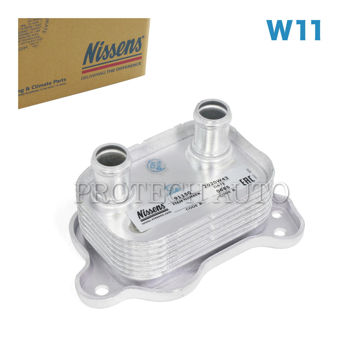 Nissens製 BMW MINI ミニ R52 R53 クーパーS CooperS エンジンオイルクーラー マニュアル車 W11 エンジン用 11427509212