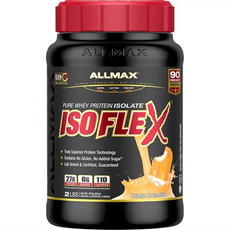 オールマックス アイソフレックス プロテイン オレンジドリームシクル味 908g ALLMAX ISOFLEX Protein 2lbOrange Dreamsicle 【お取り寄せ商品】|プロテインUSA
