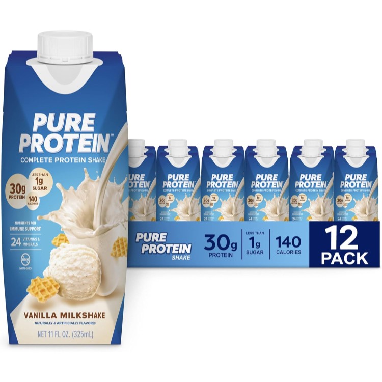 ピュア プロテイン30g バニラ 11 オンス ボトル 12 パック Pure Protein 30g: Vanilla (12/11oz tetra) 【お取り寄せ商品】【合わせて買いたい】｜プロテインUSA 8,283円
