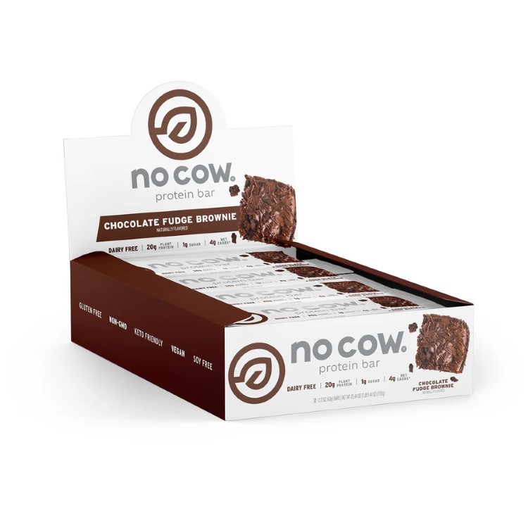 ノー カウ チョコレートファッジブラウニー プロテインバー 12本入り No Cow Choc Fudge Brownie (12) 【お取り寄せ商品】【合わせて買いたい】