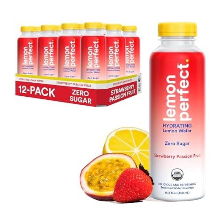 レモンパーフェクト ストロベリー パッションフルーツ 15.2 オンスボトル (12 パック) Lemon Perfect: Strawberry Passion (12/16oz) 【お取り寄せ商品】【合わせて買いたい】
