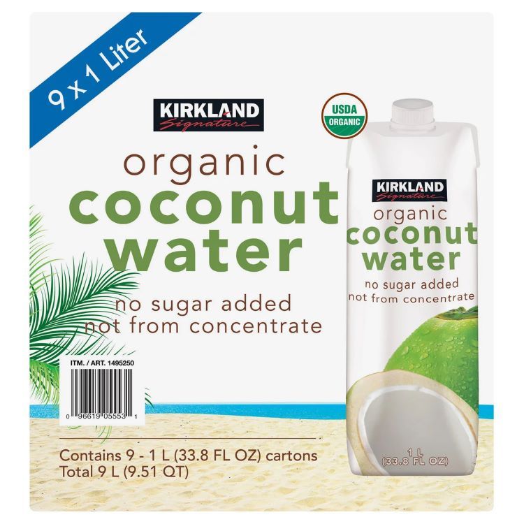 カークランドシグネチャー　オーガニックココナッツウォーター　約958g 　9 本入り【アメリカコストコ品】Kirkland Signature　Organic Coconut Water　33.8 fl oz　9-count 【お取り寄せ商品】【合わせて買いたい】 7,836円