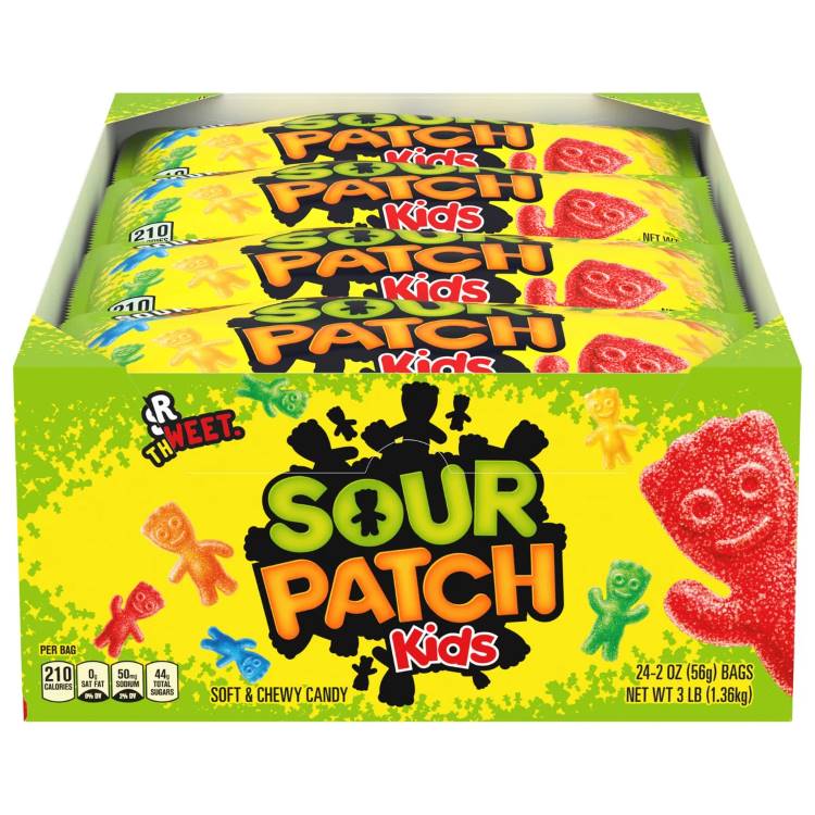 【アメリカコストコ品】サワーパッチキッズソフト＆チューイーキャンディ 約56g 24個入り Sour Patch Kids Soft & Chewy Candy, 2 oz, 24-count【お取り寄せ商品】【合わせて買いたい】