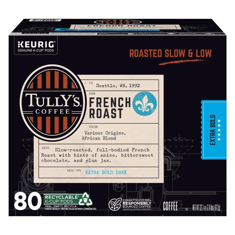 【アメリカコストコ品】タリーズコーヒー フレンチロースト Kカップポッド 80個入り Tully's Coffee French Roast K-Cup Pods, 80-count【お取り寄せ商品】【合わせて買いたい】