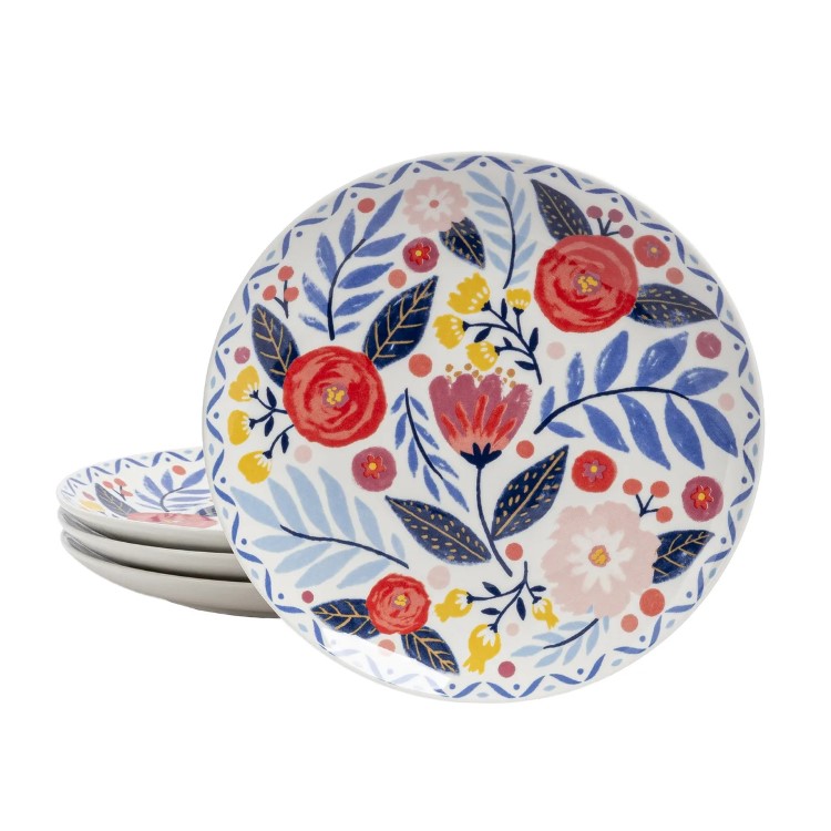 【アメリカコストコ品】オーバー&バック スプリングガーデン 4ピースサラダプレートセット by Jess Phoenix over&back Spring Garden 4-piece Salad Plate Set by Jess Phoenix【お取り寄せ商品】【合わせて買いたい】