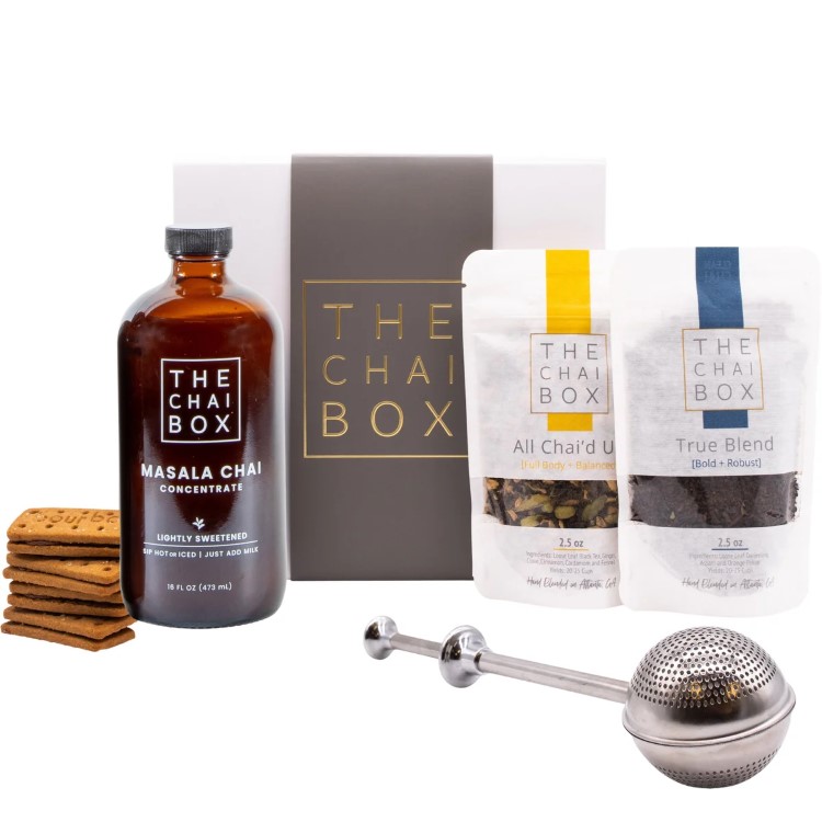 【アメリカコストコ品】チャイ + ビスケット + ステンレススチール製ティーパーギフトセット Chai + Biscuits + Stainless Steel Steeper Gift Set【お取り寄せ商品】【合わせて買いたい】