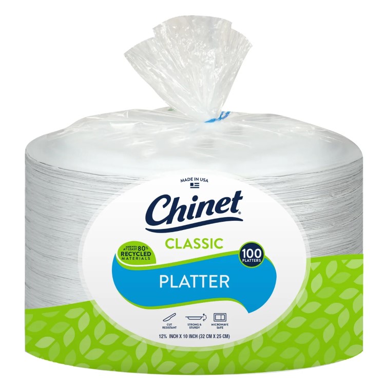 【アメリカコストコ品】Chinet Classic 12 5/8インチ x 10インチ ペーパープラッター 100枚入り Chinet Classic 12 5/8-inch x 10-inch Paper Platter, 100-count 【お取り寄せ商品】【合わせて買いたい】