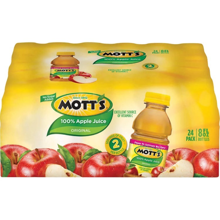 【アメリカコストコ品】モッツ 100% アップルジュース 24本入り Mott's, 100% Apple Juice, 約236ml 8fl oz, 24-Count【お取り寄せ商品】【合わせて買いたい】｜プロテインUSA