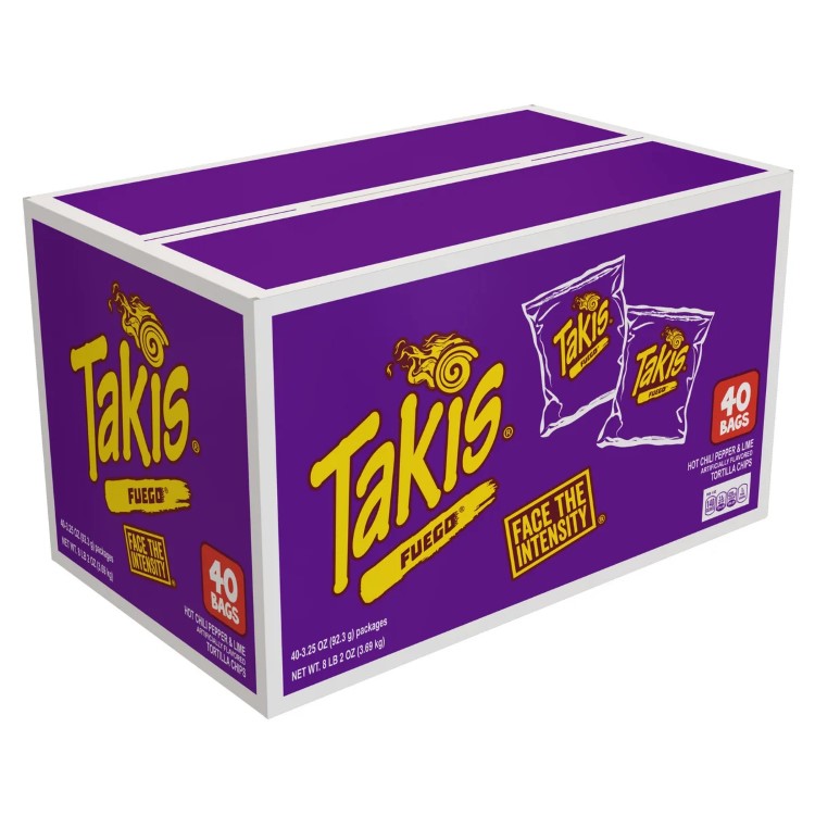 【アメリカコストコ品】タキス ロールド トルティーヤ チップス、フエゴ、約92g 、40 個入り Takis Rolled Tortilla Chips, Fuego, 3.25 oz, 40-count【お取り寄せ商品】【合わせて買いたい】|プロテインUSA