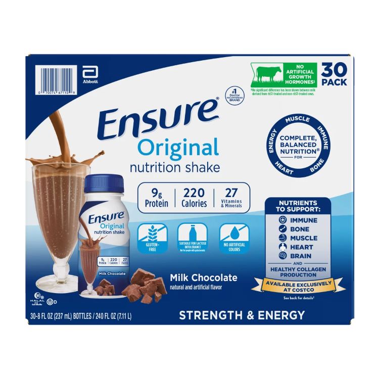 【アメリカコストコ品】エンシュア オリジナル ニュートリション シェイク ミルクチョコレート 約236ml 30 パック Ensure Original Nutrition Shake, Milk Chocolate, 8 fl. oz, 30-pack 【お取り寄せ商品】【合わせて買いたい】|プロテインUSA