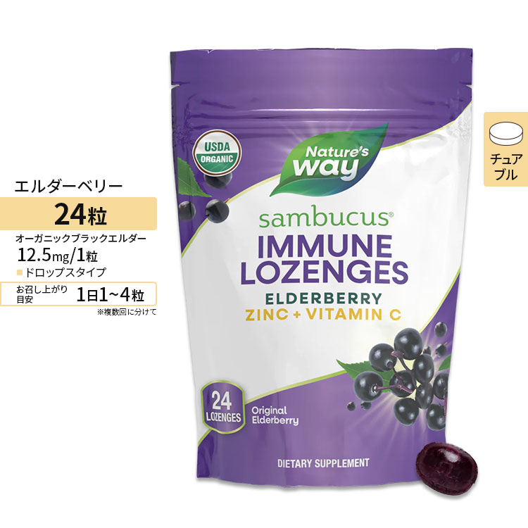 楽天市場】ネイチャーズウェイ 亜鉛ドロップ エルダーベリー味 24粒