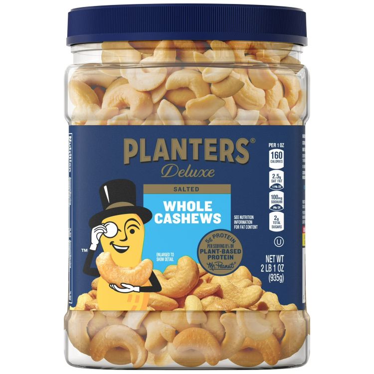 プランターズ デラックス ソルトホールカシューナッツ 935g PLANTERS Deluxe Salted Whole Cashews 33 oz 【お取り寄せ商品】