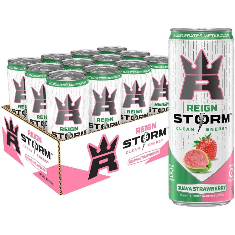 レインストーム グアバストロベリー クリーンエナジードリンク 355ml 12本入り Reign Storm, Guava Strawberry, Clean Energy Drink, 12 fl oz (Pack of 12) 【お取り寄せ商品】【合わせて買いたい】