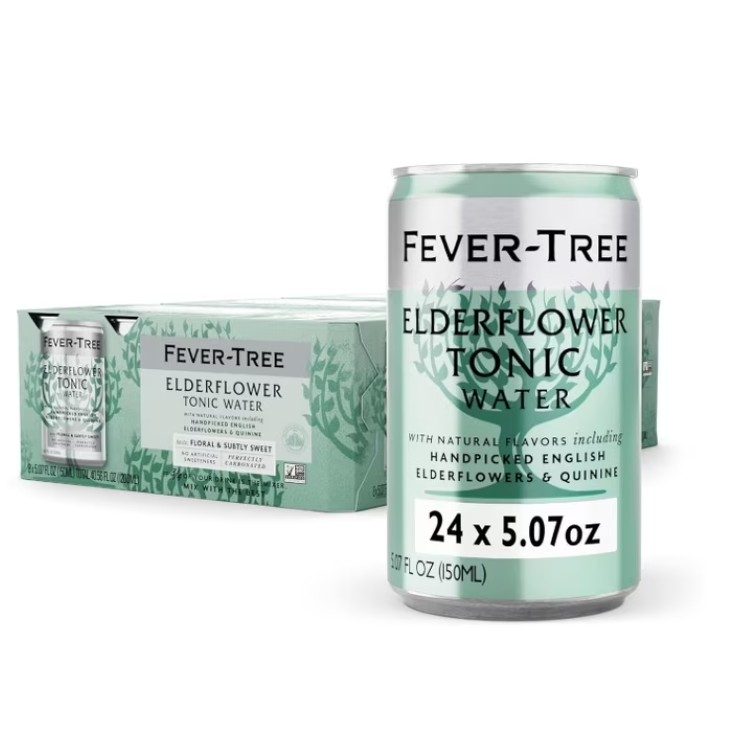 フィーバーツリー プレミアム エルダーフラワー トニック 150ml 24缶パック Fever-Tree Premium Elderflower Tonic 5.07 Fl Oz Cans 24 Pk 【お取り寄せ商品】｜プロテインUSA