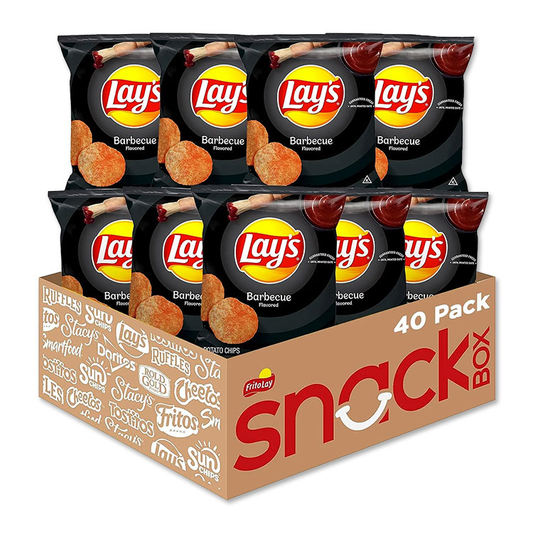 レイズ ポテトチップス バーベキュー風味スナックチップス 約28g 袋 40 個入りマルチパック Lay's Potato Chips Barbecue Flavored Snack Chips, 1 oz Bags, 40 Count Multipack Lays 【お取り寄せ商品】