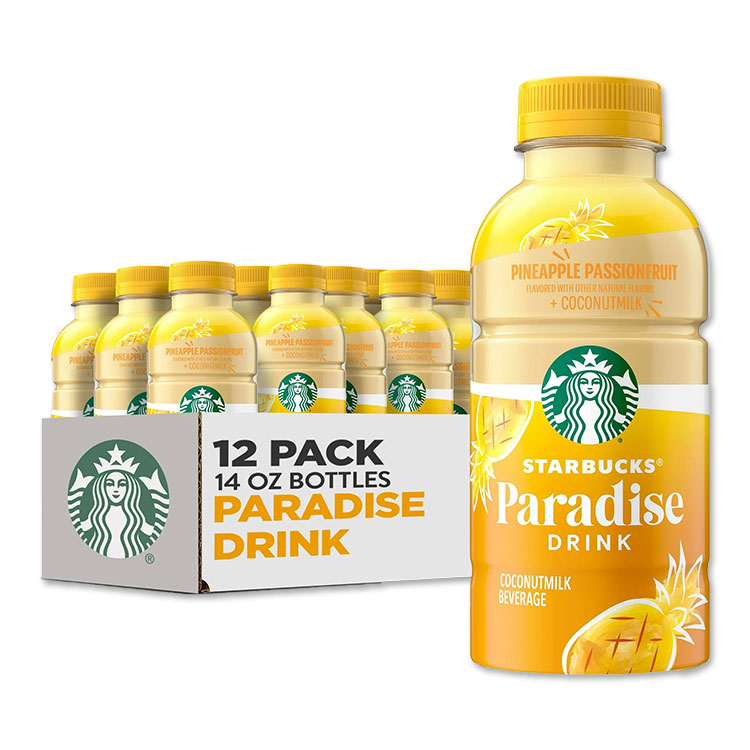 スターバックス パラダイスドリンク パイナップル パッションフルーツ ココナッツミルク入り 12本 Starbucks Paradise Pineapple Passionfruit with Coconut Milk, 約414ml 14fl oz, 12 Pack 【お取り寄せ商品】【合わせて買いたい】