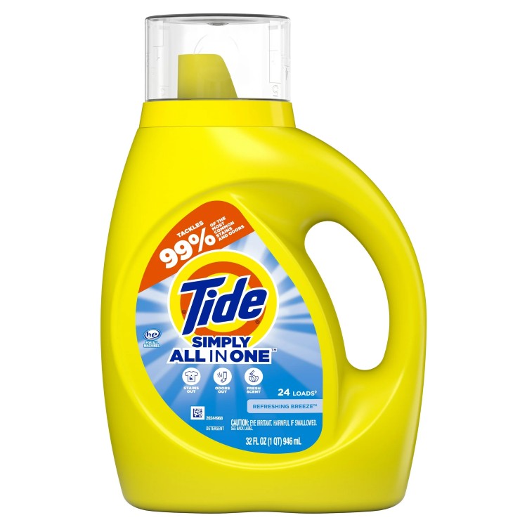 タイド シンプリーリキッド洗濯洗剤 リフレッシュブリーズ 24回分 946ml Tide Simply Liquid Laundry Detergent, Refreshing Breeze, 24 Loads, 32 fl oz 【お取り寄せ商品】【合わせて買いたい】