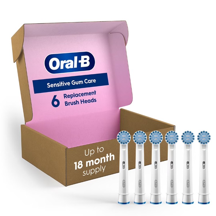 オーラルB センシティブガムケア電動歯ブラシ 交換用ブラシヘッド 6本入り Oral-B Sensitive Gum Care Electric Toothbrush Replacement Brush Heads, 6 Count 【お取り寄せ商品】