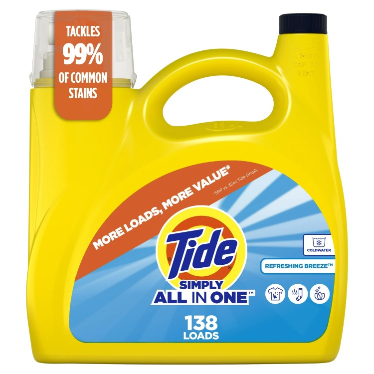 タイド シンプリ&mdash; オールインワン 液体洗濯洗剤 リフレッシングブリーズの香り 5.38L 138回分 Tide Simply All-in-One Liquid Laundry Detergent, Refreshing Breeze Scent, 138 Loads 【お取り寄せ商品】【合わせて買いたい】｜プロテインUSA