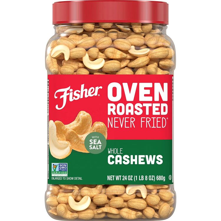 フィッシャー オーブンロースト ネヴァーフライト カシューナッツ 680g Fisher Oven Roasted Never Fried Whole Cashews, 24 oz. 【お取り寄せ商品】