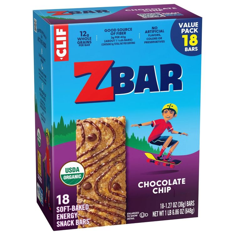 Zbar チョコレートチップ風味ソフトベイクド オーガニックグラノーラバー 18本入り Zbar Chocolate Chip Flavor Soft Baked Organic Granola Bars, 18ct 【お取り寄せ商品】