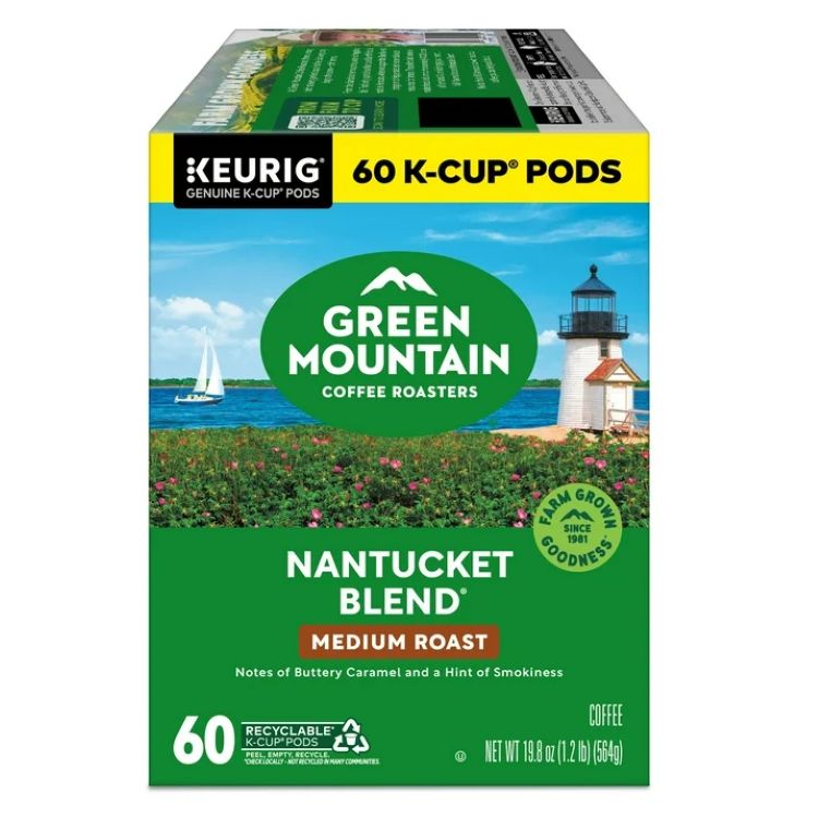 グリーン マウンテン コーヒー ロースターズ ナンタケット ブレンド ミディアムロースト K-Cup 60個入り Green Mountain Coffee Roasters, Nantucket Blend Medium Roast K-Cup Coffee Pods, 60 Count 【お取り寄せ商品】